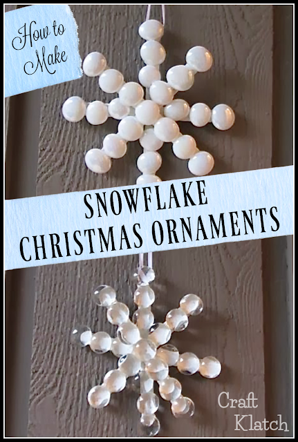 DIY Snowflake Glitter Ornaments - Made To Be A Momma