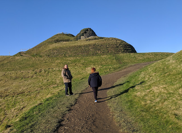 A Guide to Visiting Northumberlandia - climbing to the top