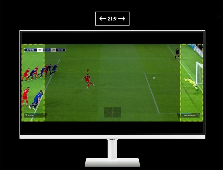 Chiến game không góc khuất - Màn hình thông minh Samsung LS32AM501NEXXV 31.5 inch /Full HD/60Hz /VA/Tích hợp loa (màu trắng)