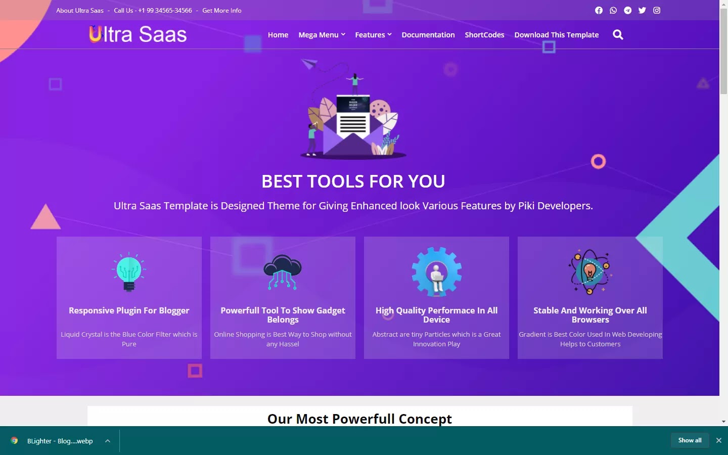 300+ Professional Blogger Templates - Amp, SEO Friendly, Responsive, and Fast Loading Template Ultra Saas - Professonal & Elegant Blogger Template