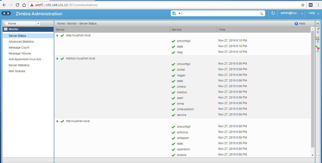 change ip zimbra