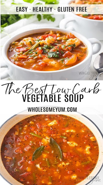 THE BEST KETO LOW CARB VEGETABLE SOUP RECIPE
