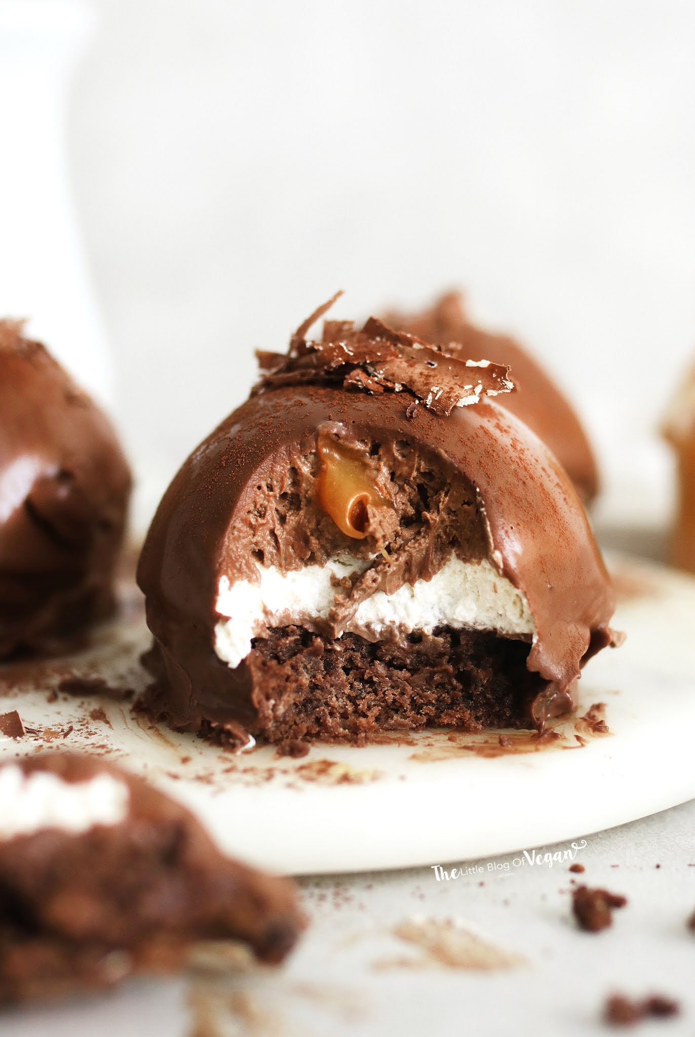 Butterscotch Chocolate Mousse Domes recipe Ft Natures Charm The