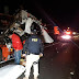 Uma pessoa fica ferida em batida entre três caminhões na BR-376, em Ponta Grossa