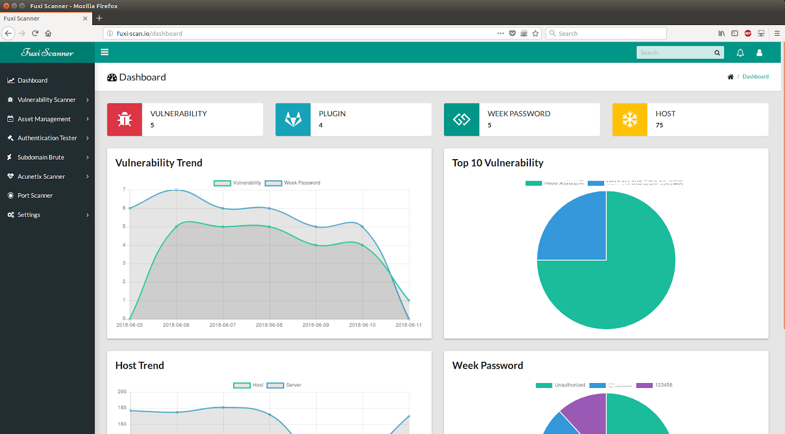 Fuxi Scanner Network Security Vulnerability Scanner