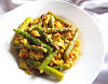 Asparagus with Spiced Tomato and Crumbled Paneer