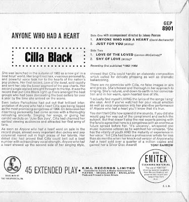 Cilla Black - Anyone Who Had A Heart  (1964)