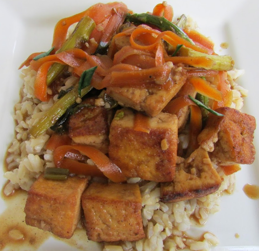 Honey Ginger Tofu and Veggie Stir-Fry