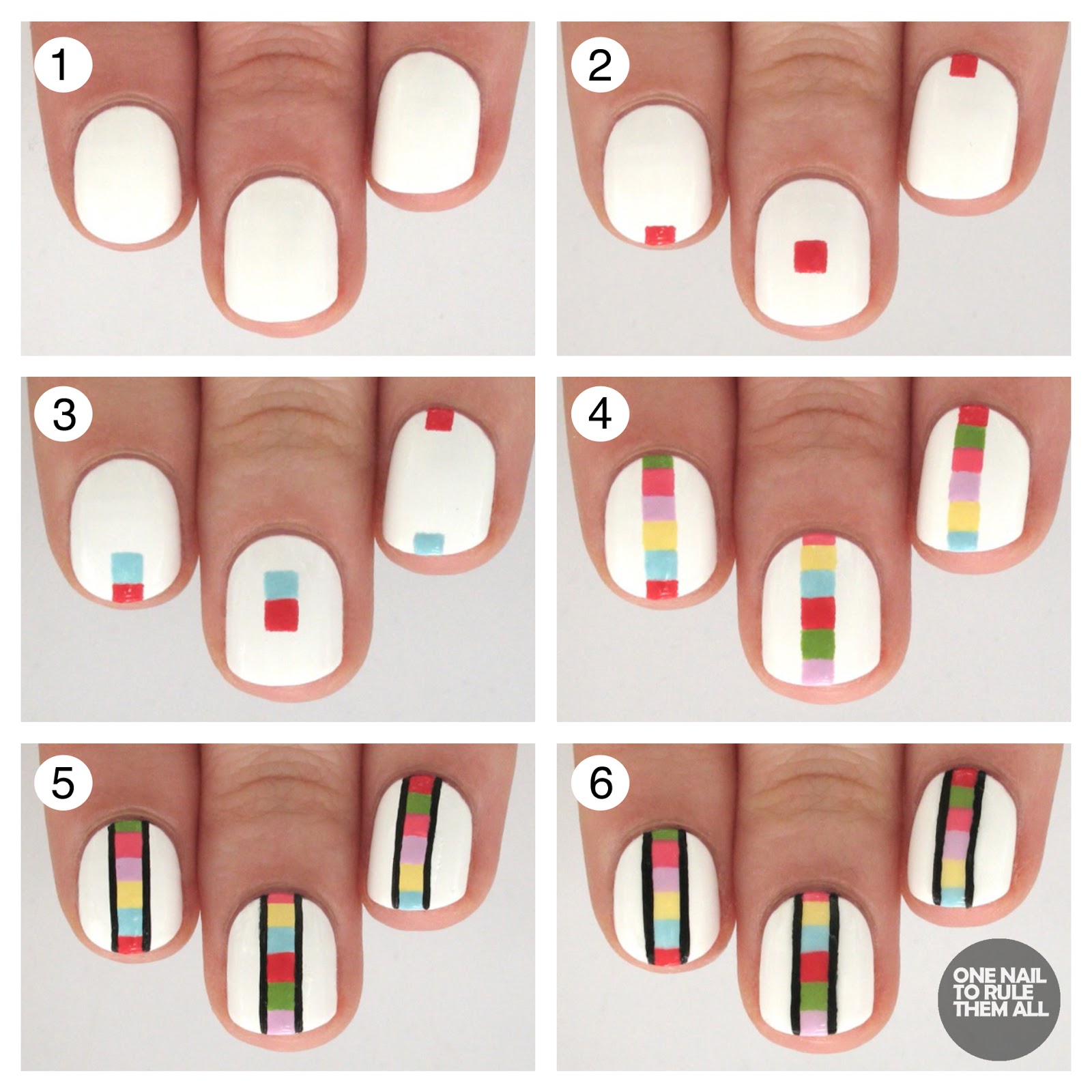 One Nail To Rule Them All: Multi Coloured Stripes for Barry M