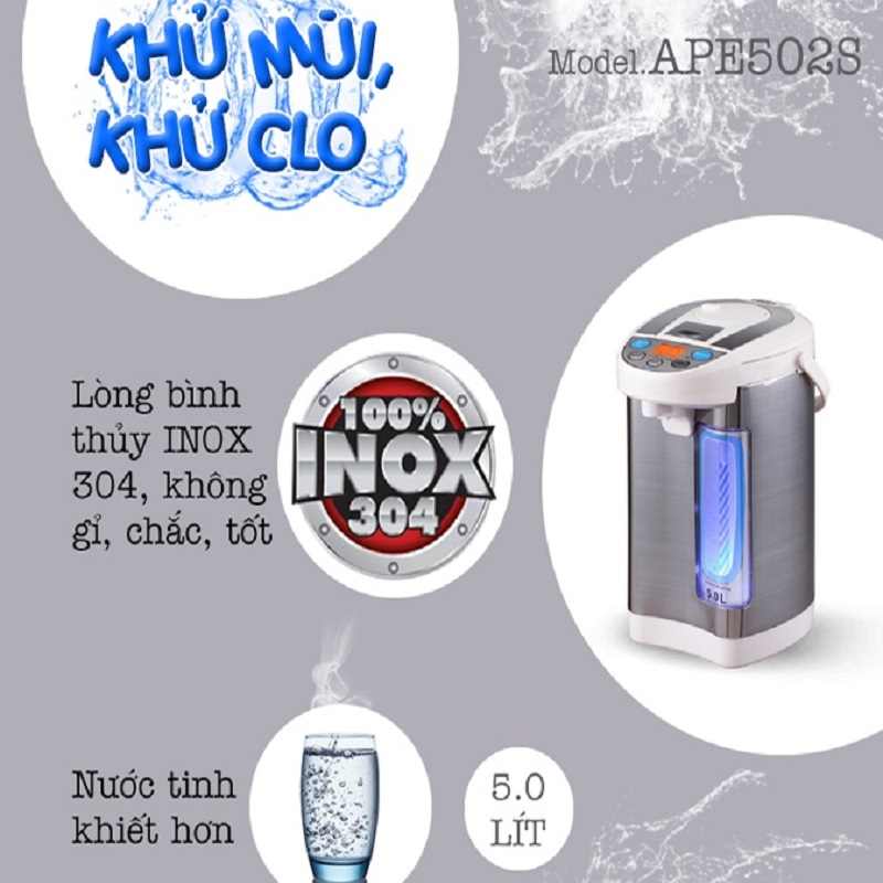 Bình thủy điện Osaka APE-502S - 4 chế độ giữ ấm Bình thủy điện Osaka APE-502S - 4 chế độ giữ ấm