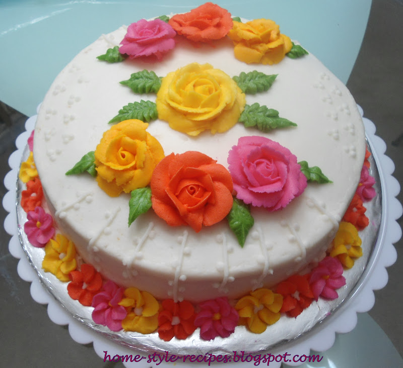 ShareARecipe Wilton Decorating Basics ( Course 1) Final Cake