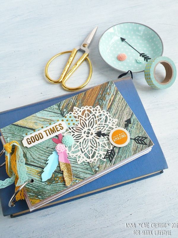 [Scrapbooking] Mini Album Boho Chic per Sizzix Café Creativo Idee Fai da te e Tutorial