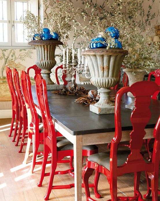 Exquisite Red Dining Room Chairs For A Bold Interior / Home Decor