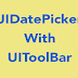 iOS9 UIDatePicker Example with UIToolBar in Swift 3.0.