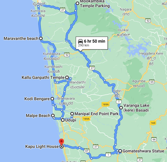 miraj to udupi travel