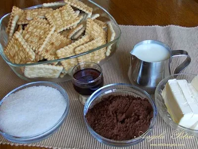 Preparare salam de biscuiti-ingrediente