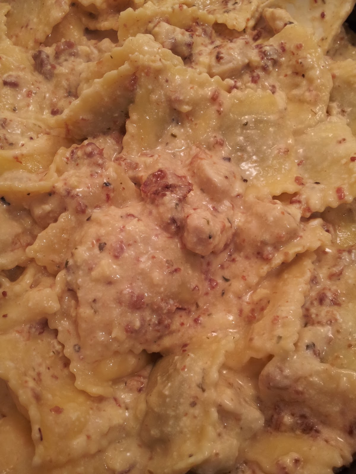 COVERED IN BACON Chicken Bacon Ravioli Carbonara