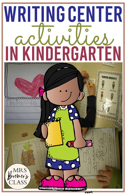 Writing Center activities for Kindergarten