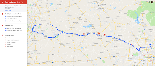 Houston to Austin Drive Map