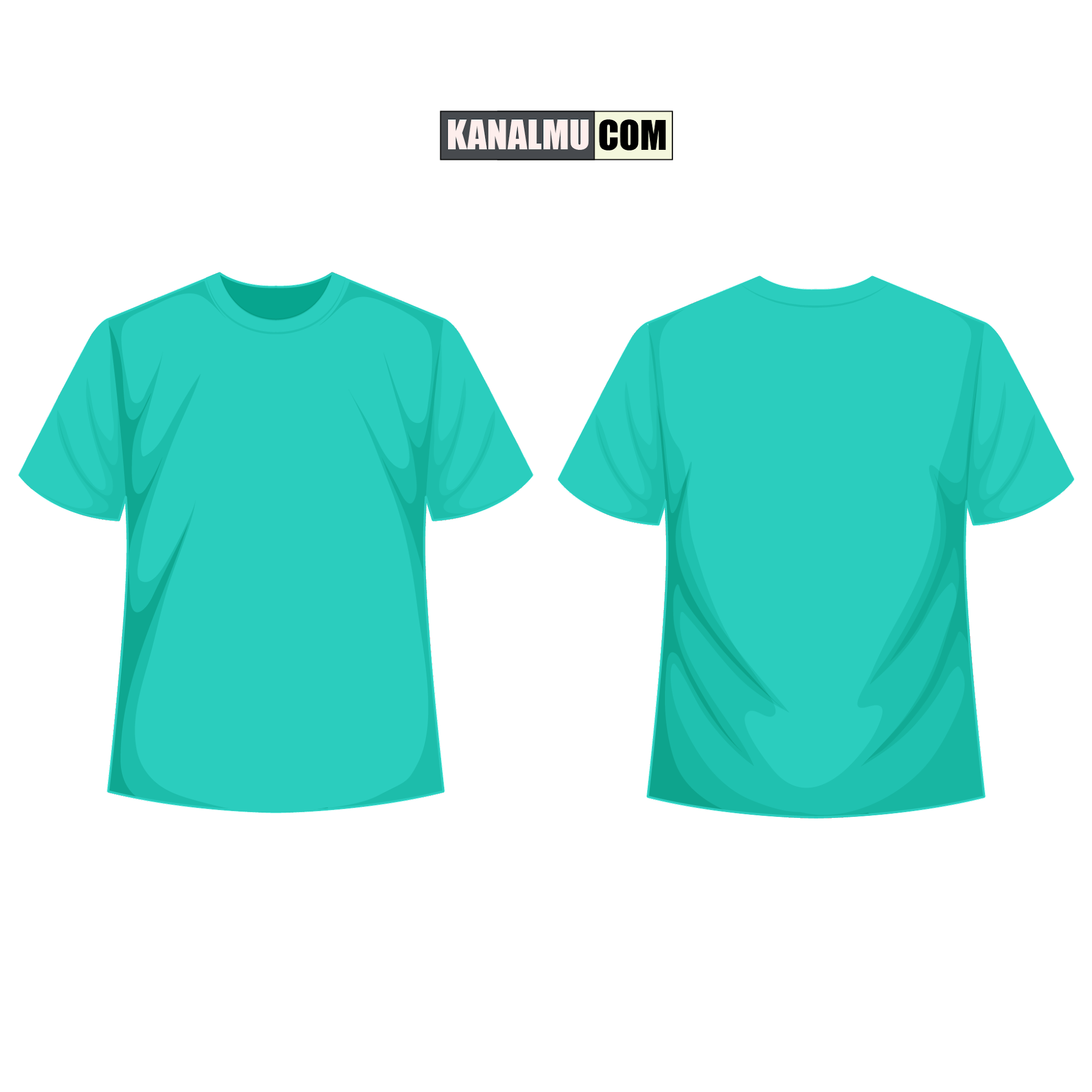 mentahan kaos polos biru tosca lengan pendek PNG - kanalmu