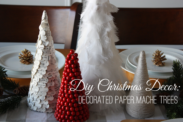 A Simple Kind of Life: DIY Christmas Decor: Decorated Paper Mache Tree