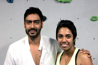 Ajay Devgn visits The Hive Gym images