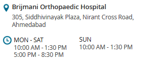 Clinic Address and Timings