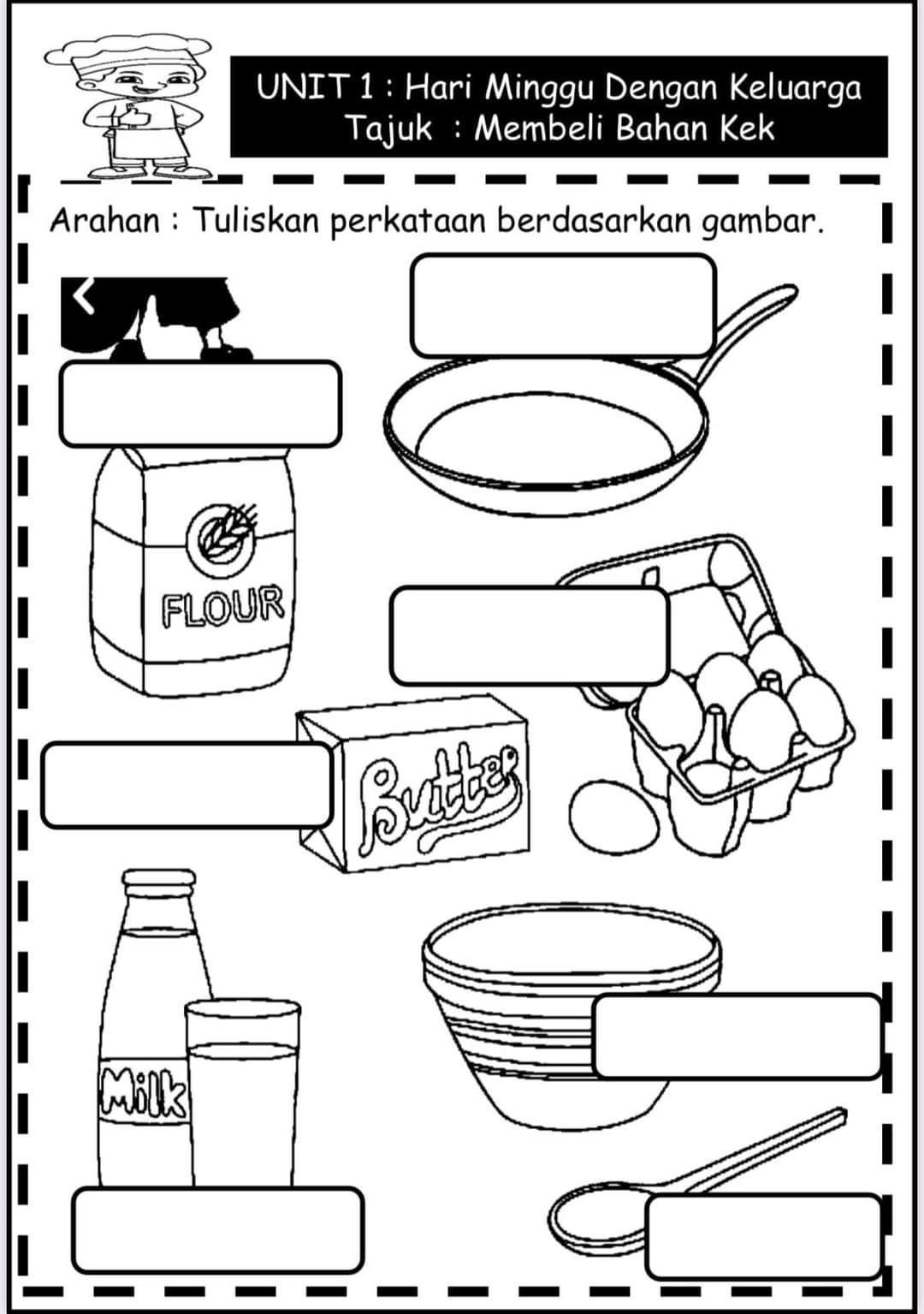 Download / Muat Turun Bahan Bahasa Melayu Tahun 2, Unit 1 : Kekeluargaan