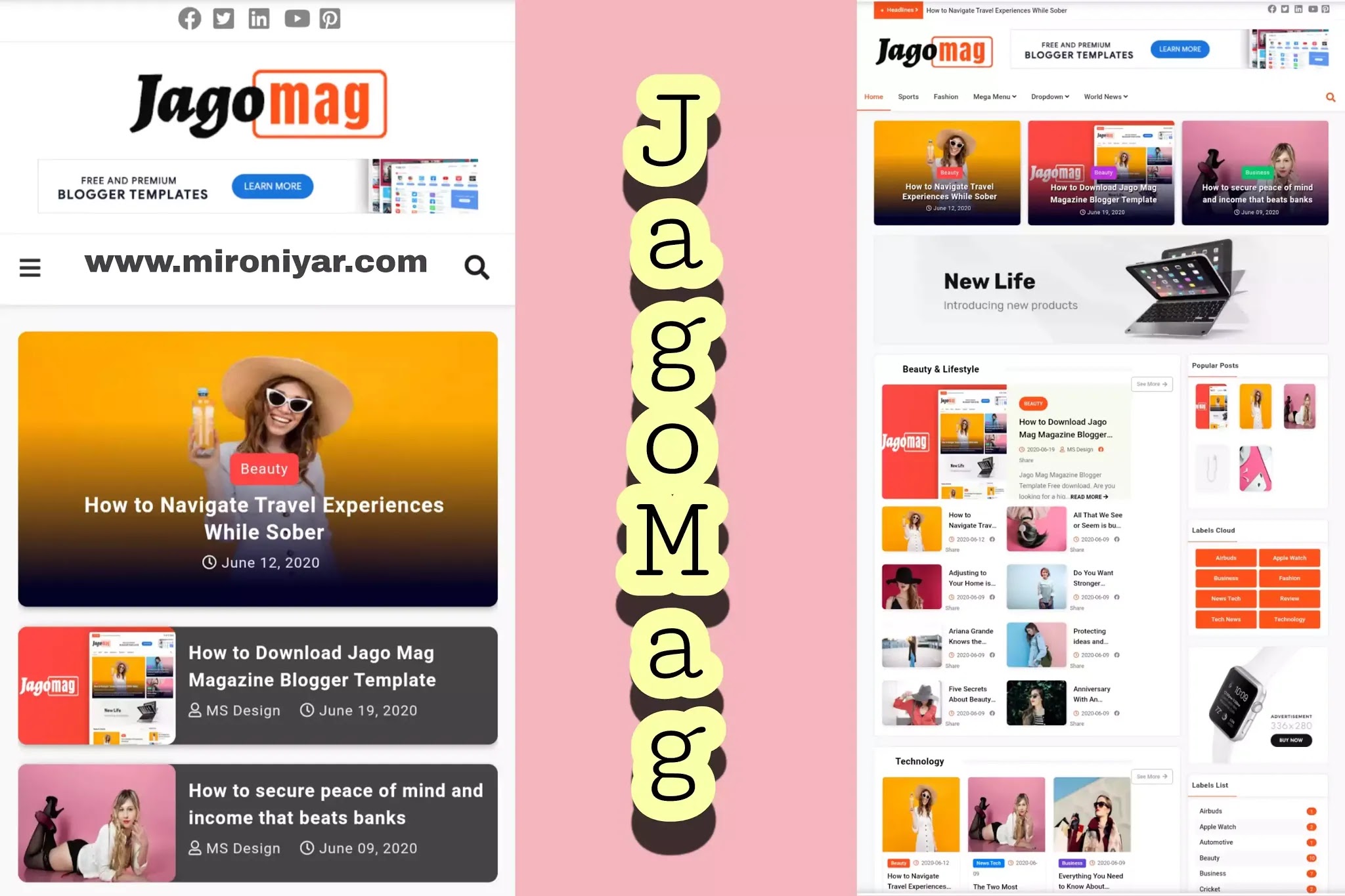 Jago Mag Pro Magazine Premium Blogger Template For {free} MS Design Blogger Template, Quick Mag blogger template,Sanai Blogger template,Bayna Template