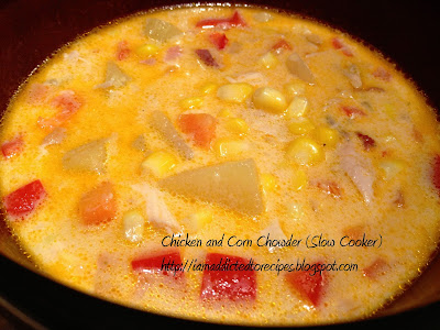 Another tasty creation for slow cooker Thursday! Chicken and Corn Chowder