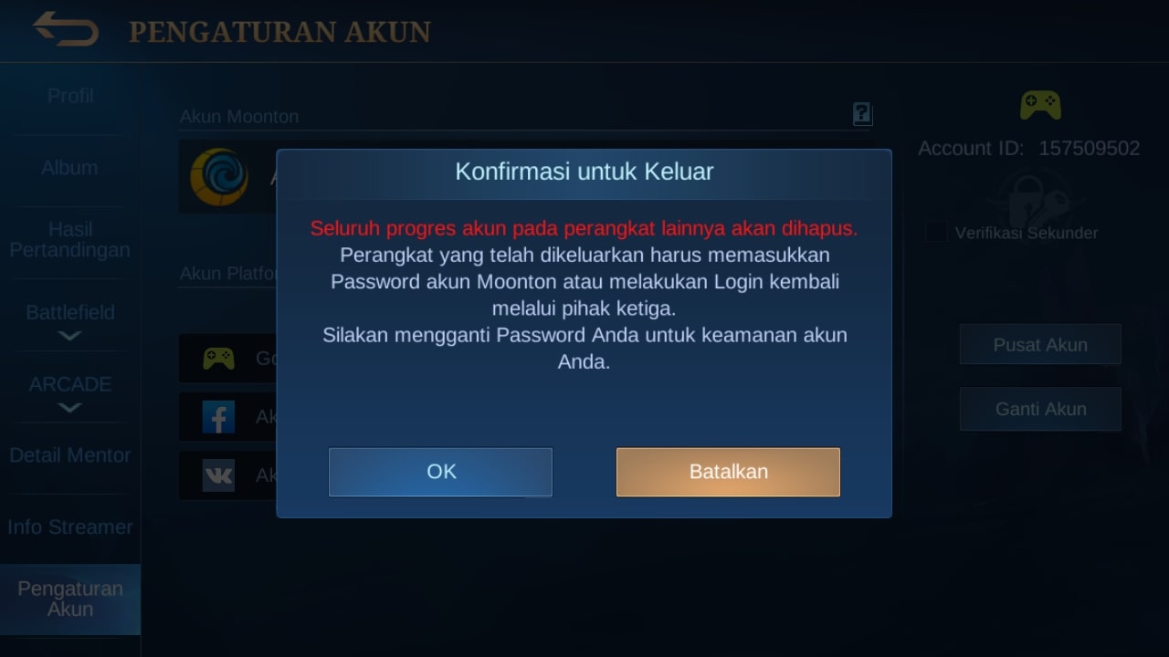 Cara Mengeluarkan Logout Akun Mobile Legends Di Hp Orang Lain Tutorapik Com