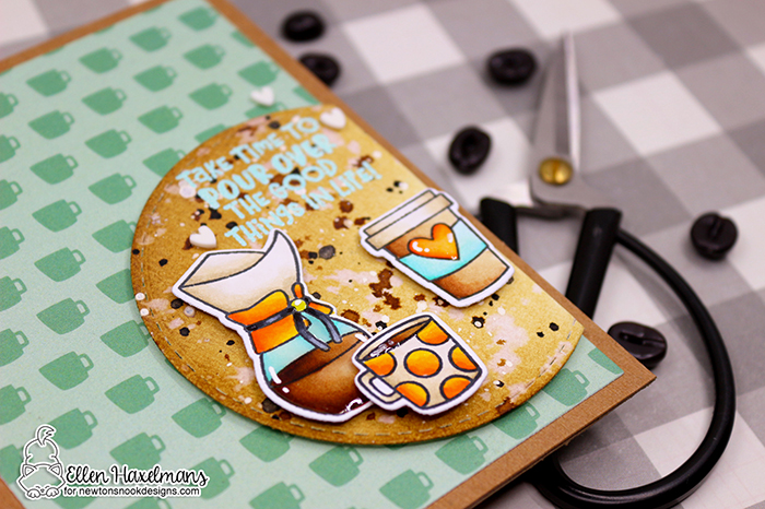 craftyellenh #newtonsnook #newtonsnookdesigns #handmadecard #cardmaking #stamping #coffeecard #nnd #card #cardmaking #handmade #stampset #dieset #paperart #hobby #drawing #dutchcardmaker #TimeforCoffee #CoffeeHouseStoriesPaperPad