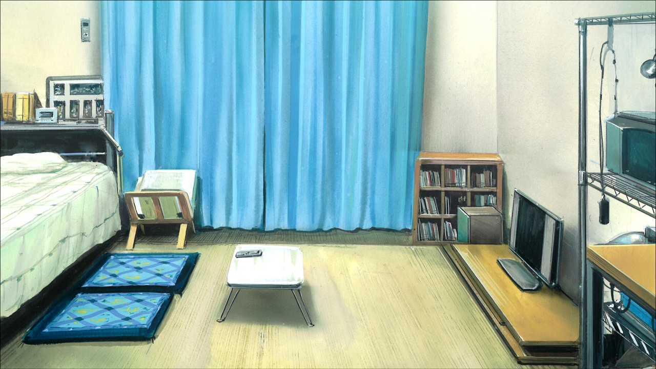 Anime Landscape: Anime Student Bedroom Background