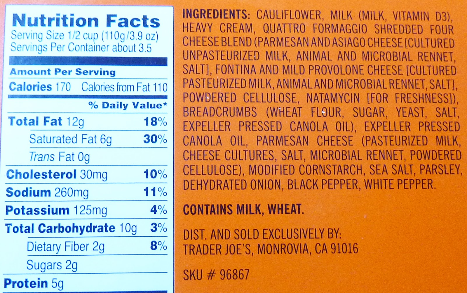 What's Good at Trader Joe's? Trader Joe's Cauliflower Gratin