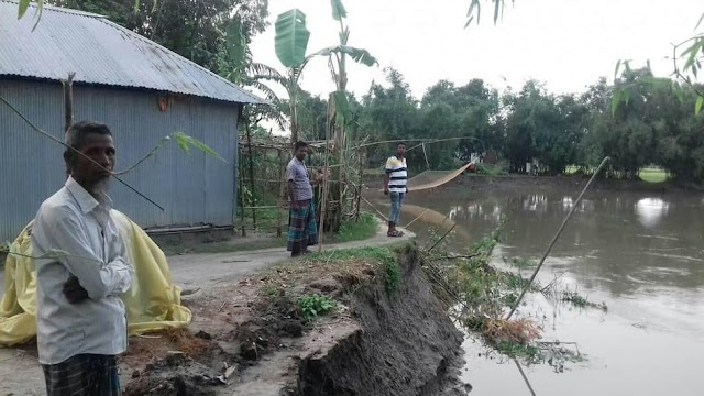 মিঠাপুকুরে ঘাঘটের ভাঙ্গনে দিশেহারা নদীর পাড়ের মানুষ