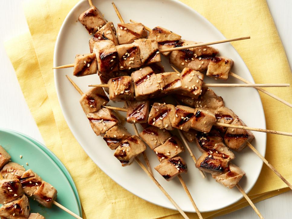 Teriyaki Ginger Tuna Skewers