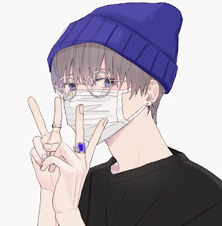 Gambar PP Wa Keren Anime Couple Masker Peace