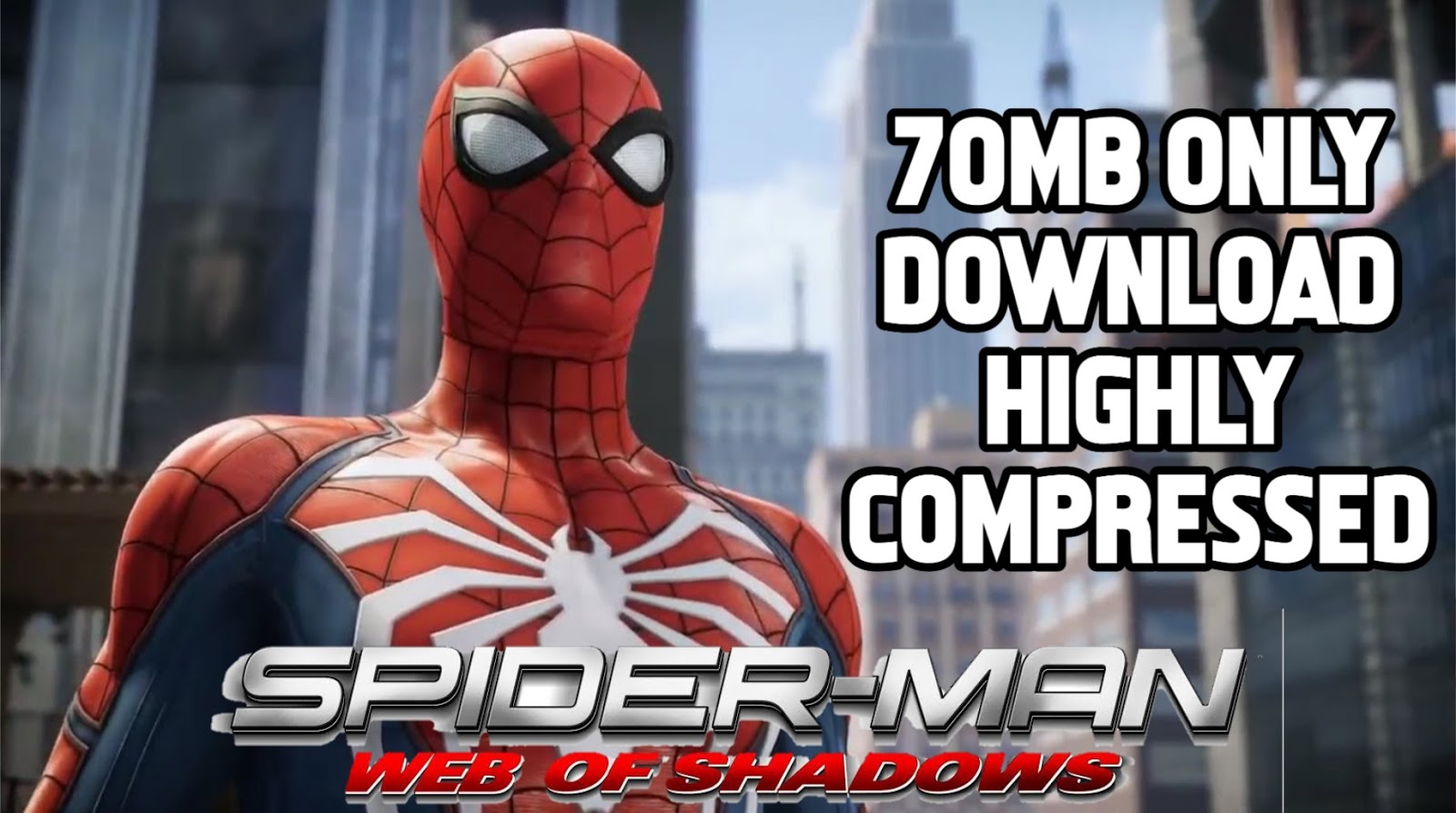 Spider-Man Web of Shadows PSP iso highly compressed, by Techney