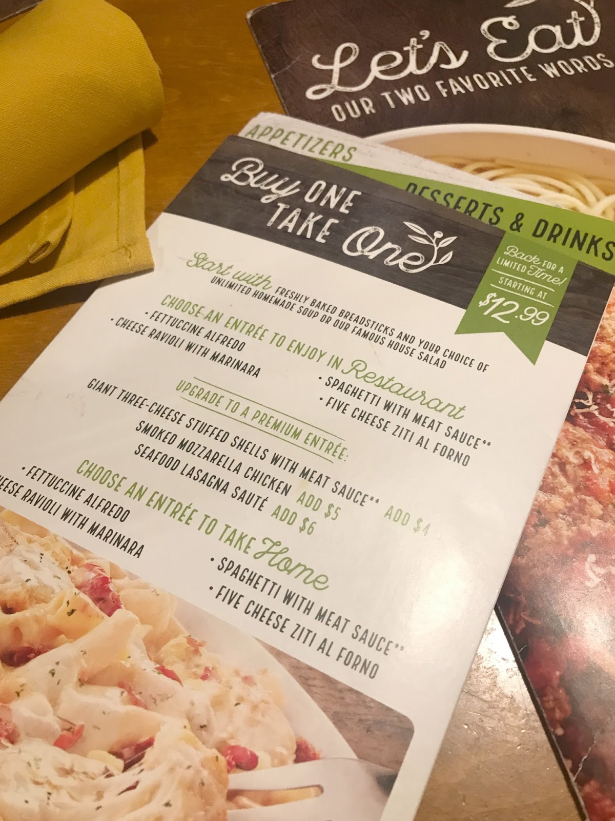 Dinner and Leftovers Made Easy with Olive Garden + Giveaway - Building
