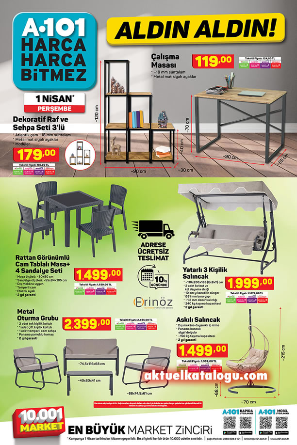 1 Nisan A101 Market Aktüel Ürünleri ve İndirimleri Yeni