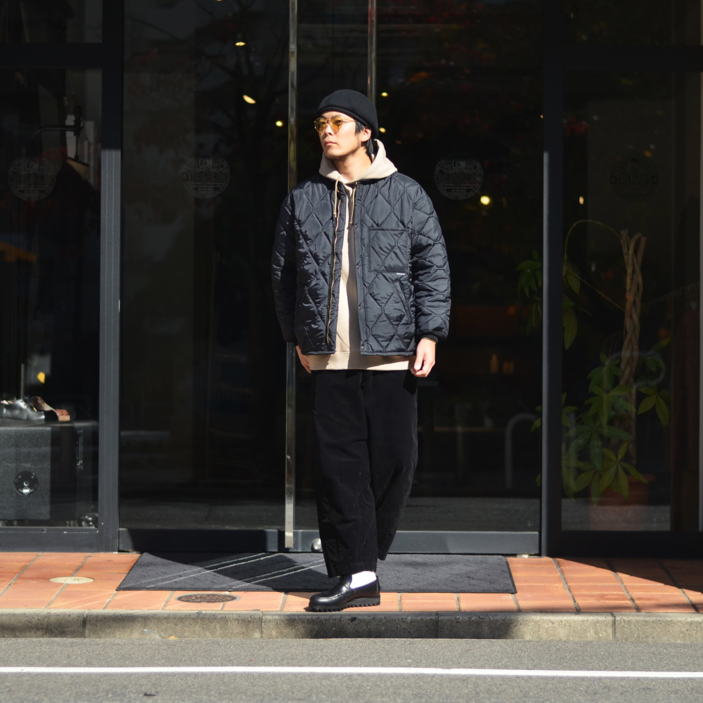 COOTIE/クーティー】新作の X Wide CWU-9 Quilting Jacket の着用