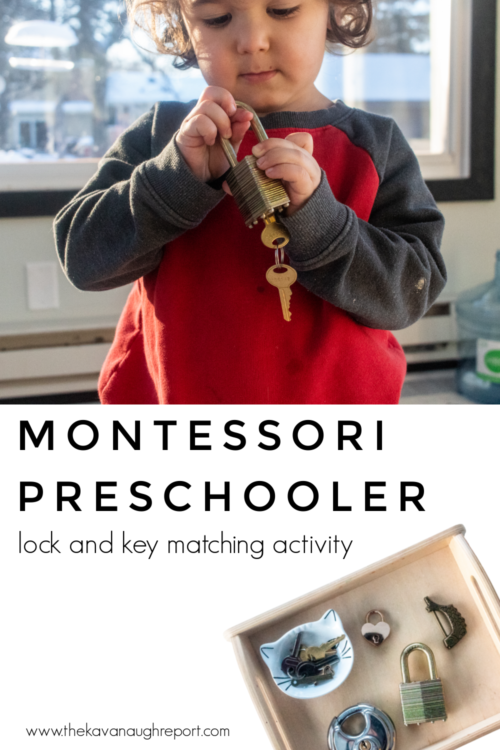 This simple Montessori activity is perfect for 3-year-olds and 4-year-old for a practical life shelf. A simple fine motor activity that kids love.