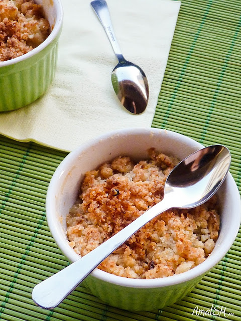 Ça titille les papilles !, Crumble, Banane, Noix de coco, Anglais