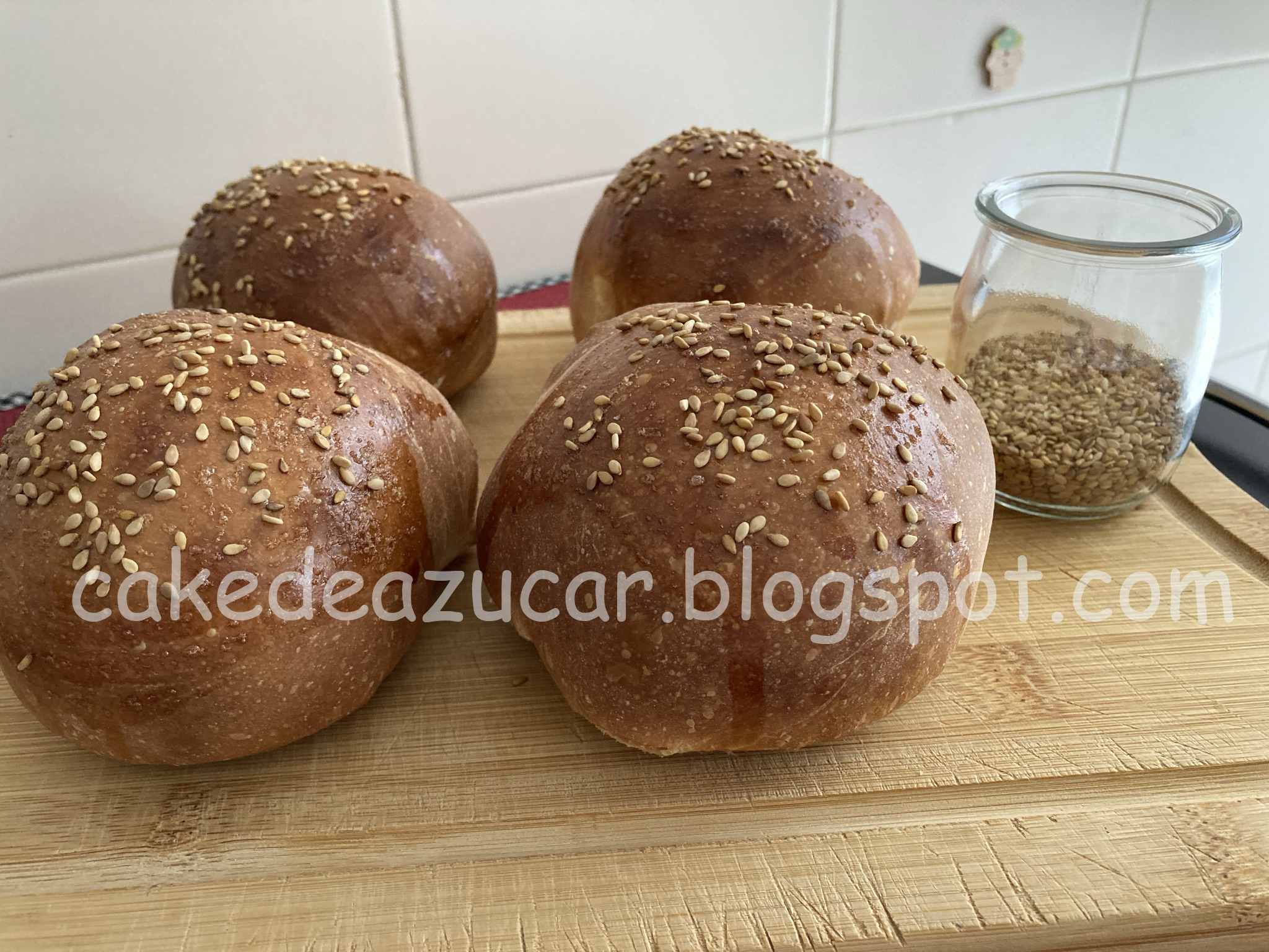 Cake de Azúcar Pan Brioche de Hamburguesa