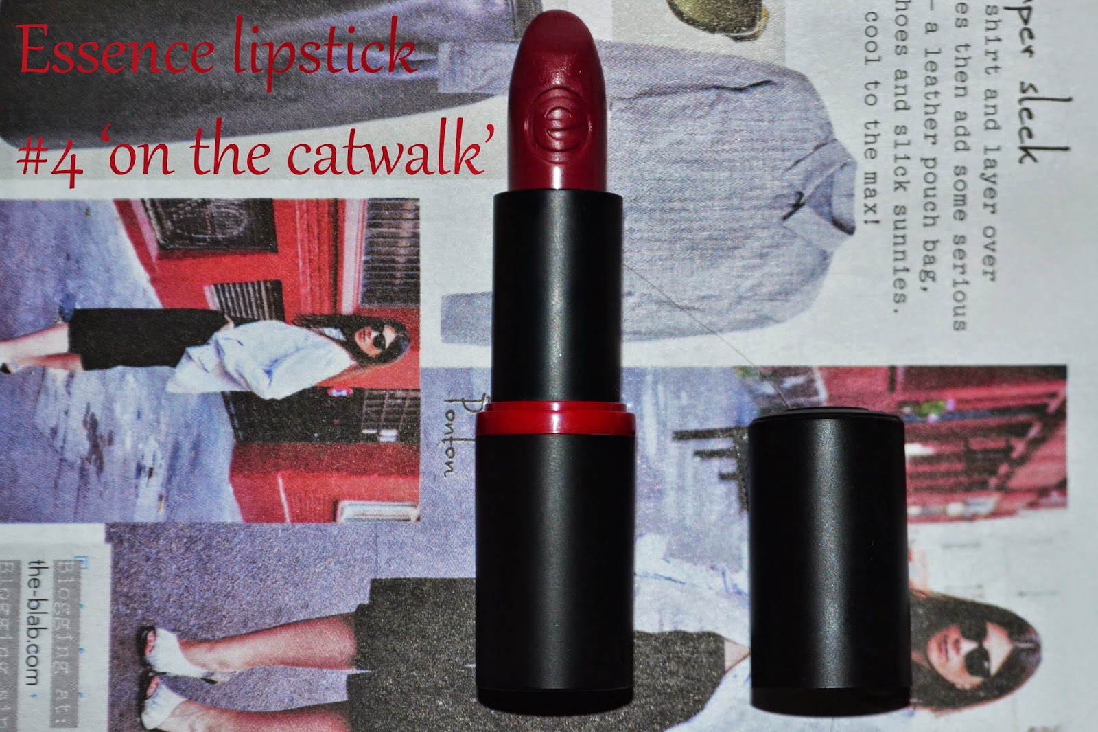 DEEP BERRY RED LIPSTICK IN A PLAIN BLACK TUBE