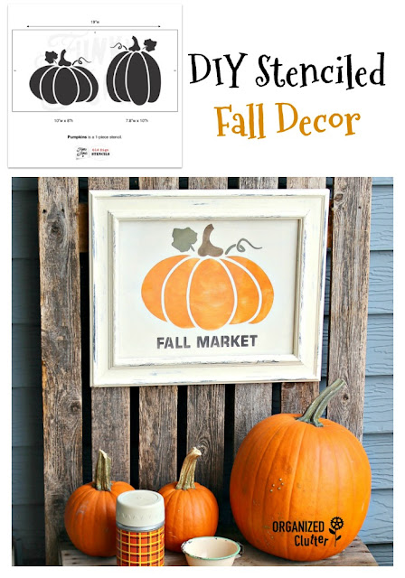 DIY Fall Wall Decor With Old Sign Stencils - Organized Clutter