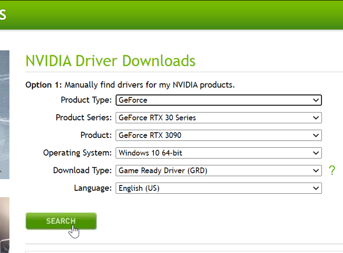 download del driver nvidia