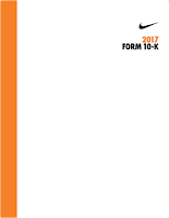 Front page of Nike 2017 annual report