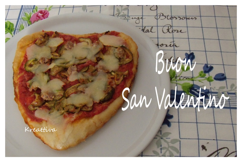 un cuore di pizza per san valentino 