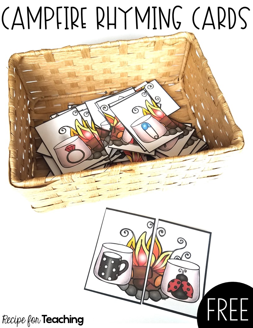 Campfire Rhyming Cards Recipe for Teaching